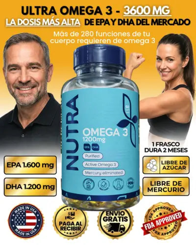 OMEGA 3 | LA DOSIS MÁS ALTA DE EPA Y DHA DE EL MERCADO