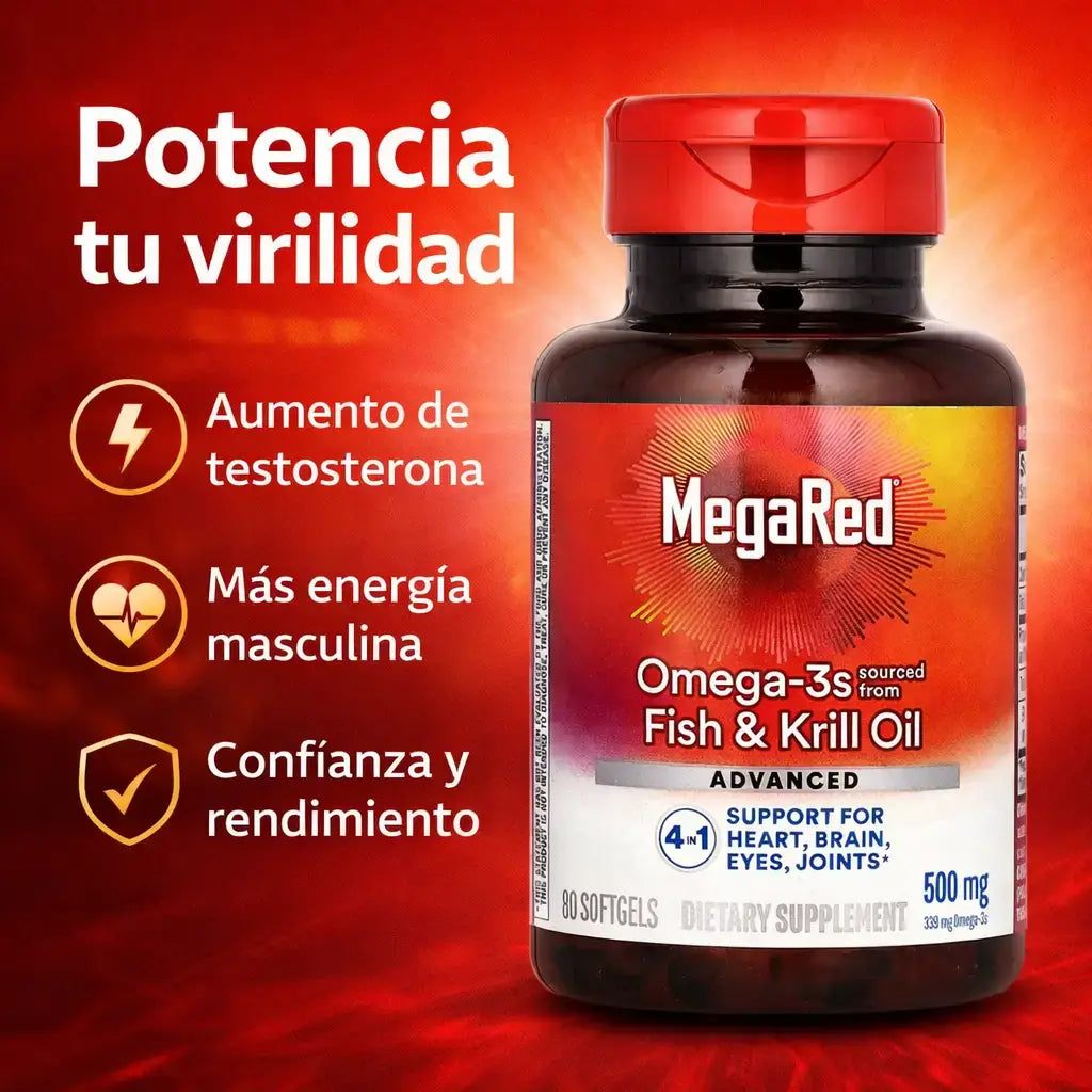 OMEGA 3 MEGA RED | Circulación, energía y vitalidad masculina