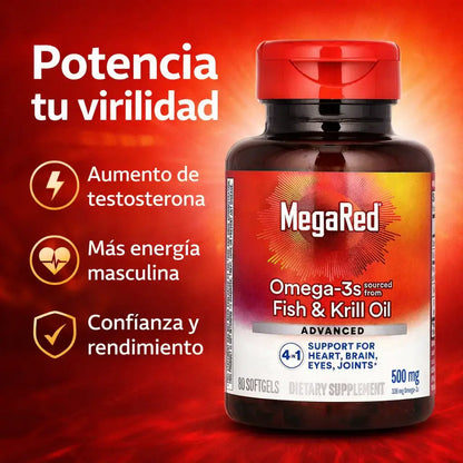 OMEGA 3 MEGA RED | Circulación, energía y vitalidad masculina