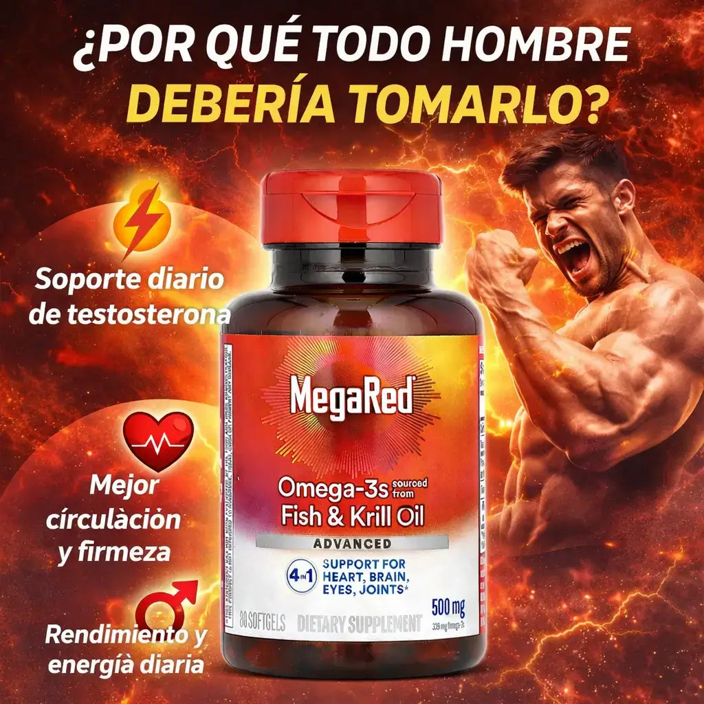 OMEGA 3 MEGA RED | Circulación, energía y vitalidad masculina