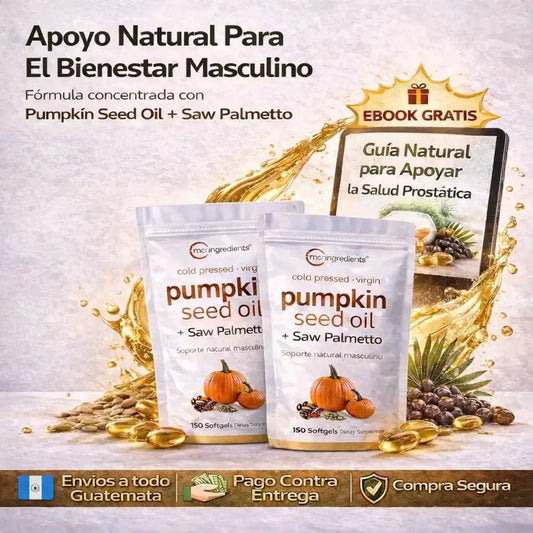 Aceite de Semilla de Calabaza + Saw Palmetto | Apoyo natural para tu bienestar prostatico y hormonal